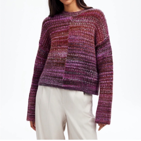 Madewell Space-Dyed Crewneck Sweater‎ in Verbena size Large NWT NT586 - Picture 1 of 14